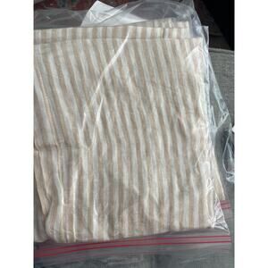 Quince European Linen Striped Euro Sham 20X20 Natural and White NWOT #26